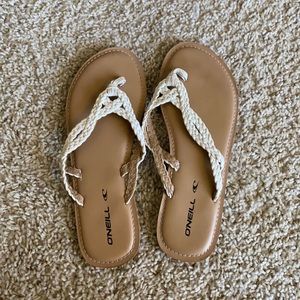 White sandals